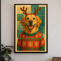 Festive Canine Cheer Poster