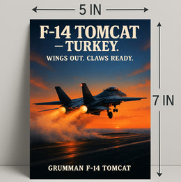 Grumman F-14 Tomcat Wings Out, Claws Ready Poster PosterGoat