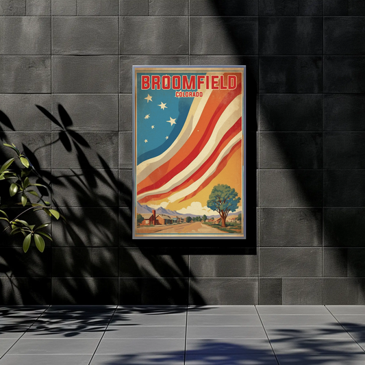 Broomfield Colorado American Scene Art Vintage Travel Poster