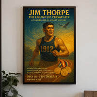 Jim Thorpe Athletic Excellence Vintage Sports Poster