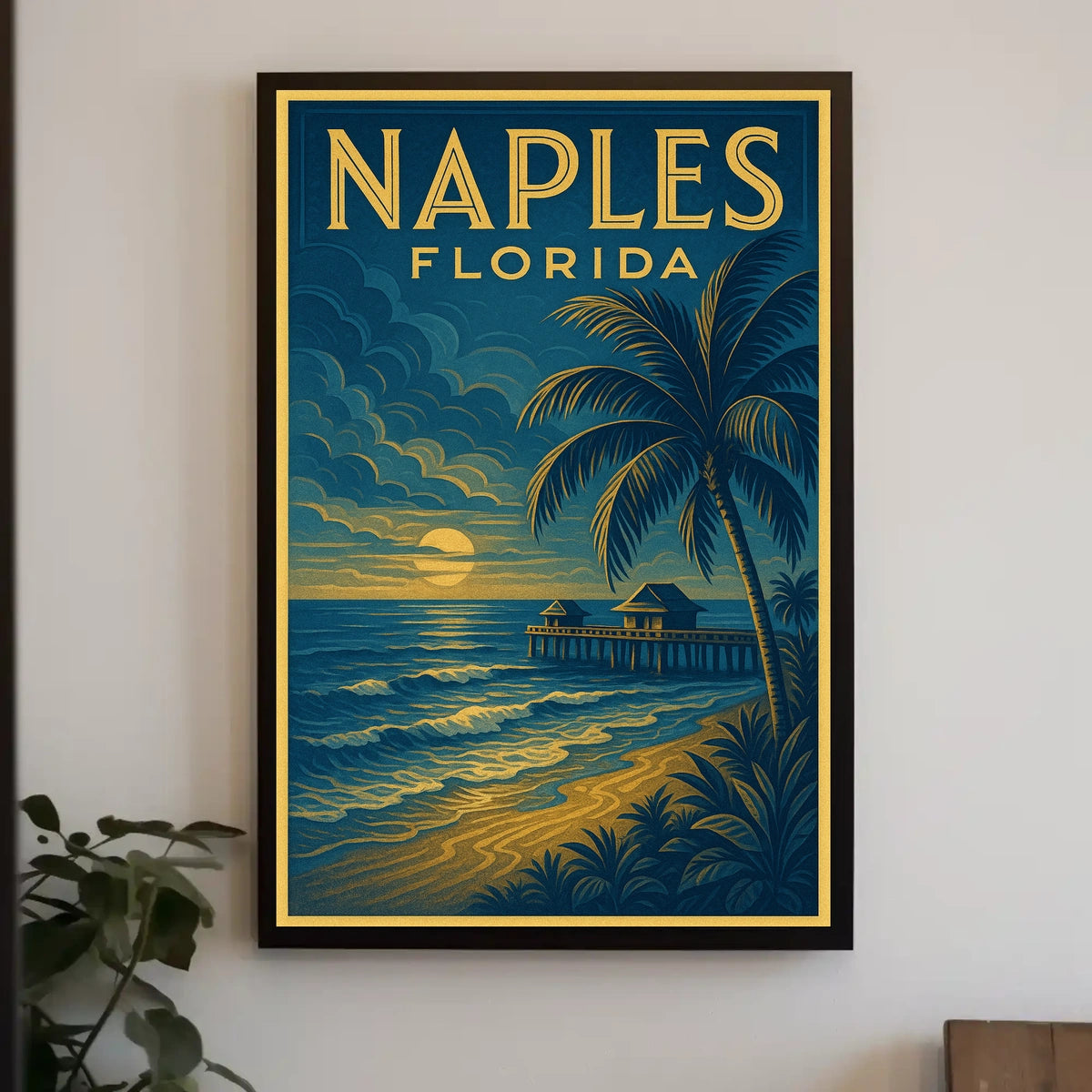 Naples Florida Coastal Paradise Poster Wall Art 18x24