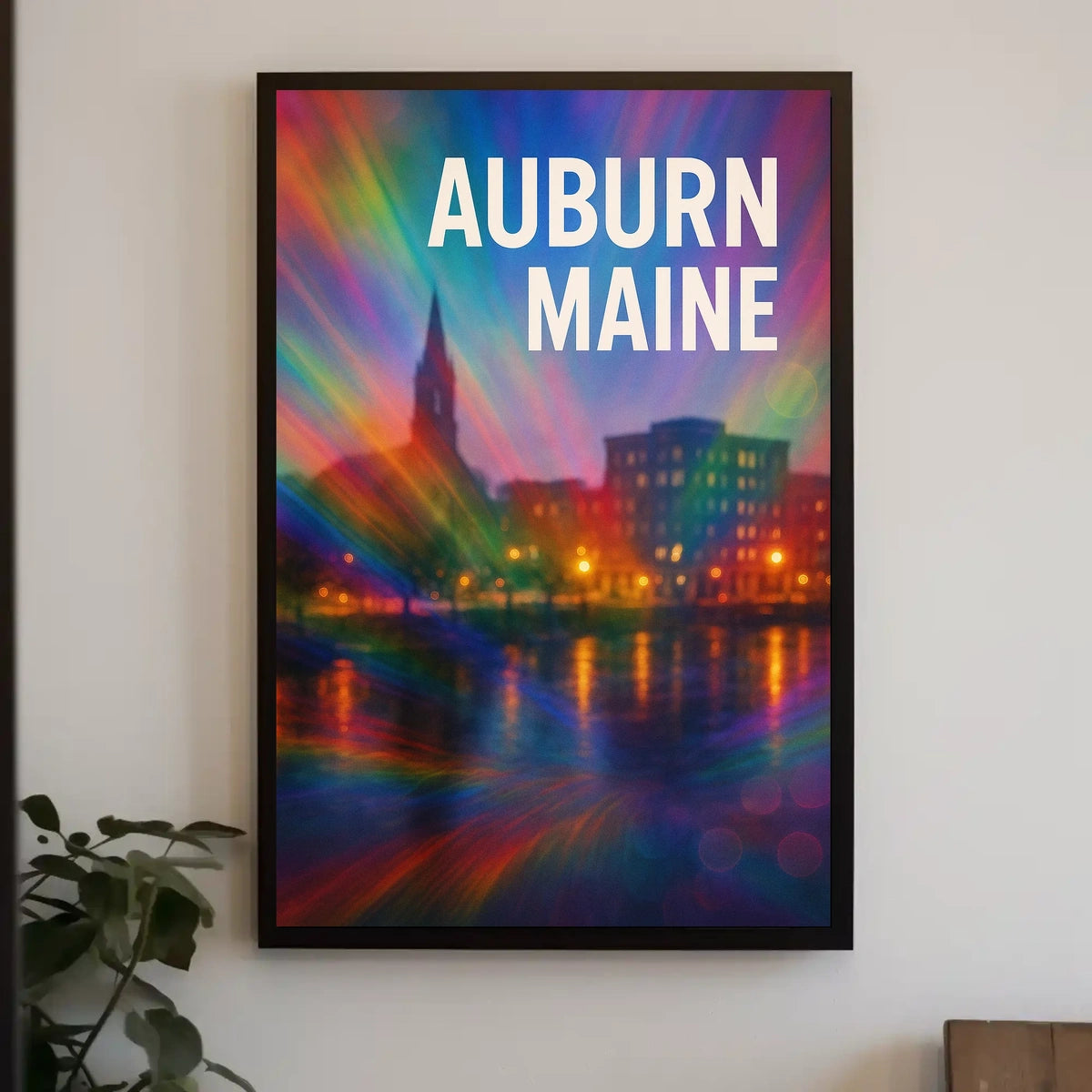 Auburn, Maine A Vibrant Display Poster