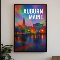 Auburn, Maine A Vibrant Display Poster