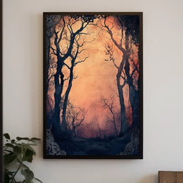 Enchanted Forest Gateway: Abstract, Artistic, or Pop Culture Poster