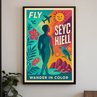 Fly to Seychelles Adventure – Vibrant Travel Poster PosterGoat