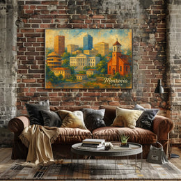 Monrovia Liberia Wanderlust Cityscape Realism Poster