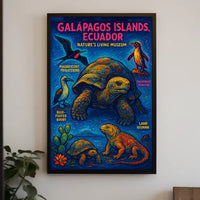 Galápagos Islands Natures Living Museum Poster
