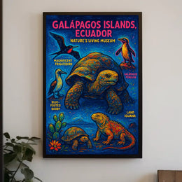 Galápagos Islands Natures Living Museum Poster