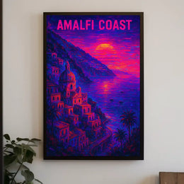 Amalfi Coast Sunset Poster