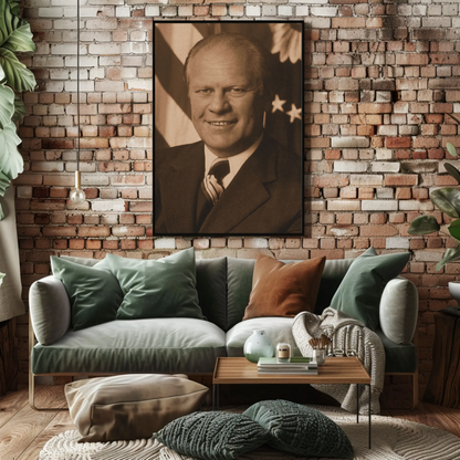 Gerald Ford 38th President Sepia Photo