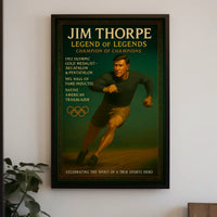 Jim Thorpe Legendary Sports Hero Poster