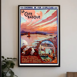 La Côte Basque Travel Poster