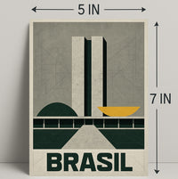 Brasil Modernist Architecture Wall Art Print PosterGoat