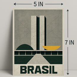 Brasil Modernist Architecture Wall Art Print PosterGoat