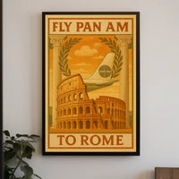 Fly Pan Am To Rome Poster