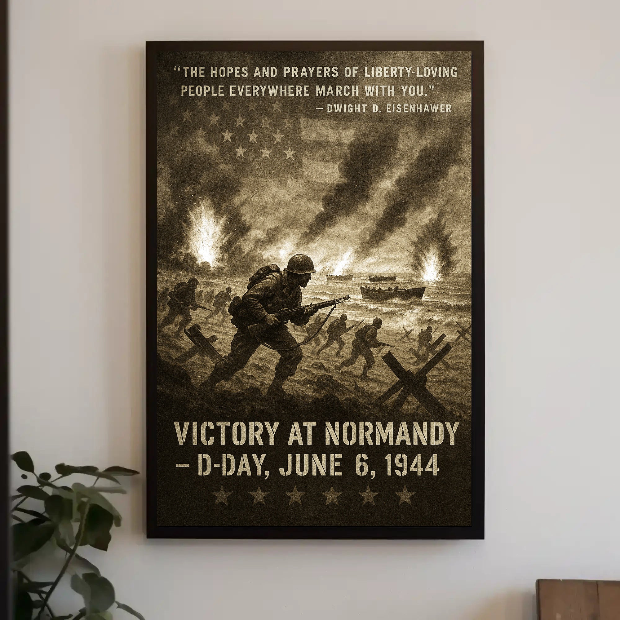 Dwight D. Eisenhower Quote DDay Victory Poster PosterGoat