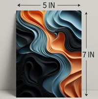 Abstract Waves Of Color Abstract Poster PosterGoat