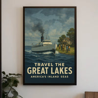 Travel the Great Lakes Poster