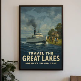 Travel the Great Lakes Poster