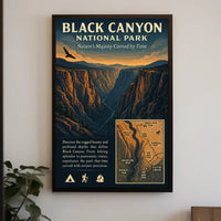Black Canyon National Park Vintage Poster Wall Art