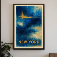 New York Abstract Expression Poster For Modern Wall Art