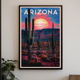 Arizona Desert Sunset Poster