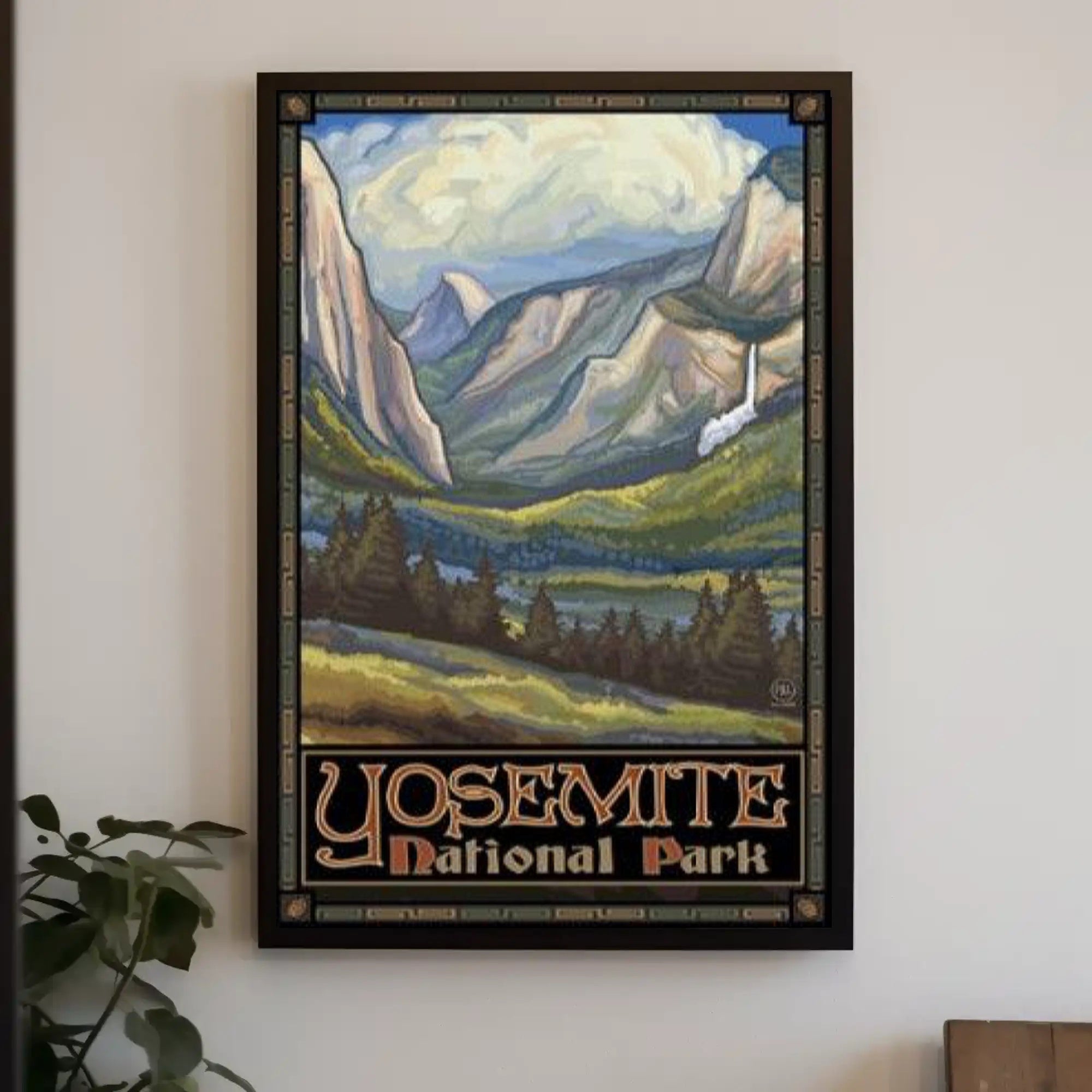 Yosemite National Park Poster Vintage Travel Print