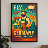 Germany Travel Adventure Retro-Modern Illustrated Travel Poster PosterGoat