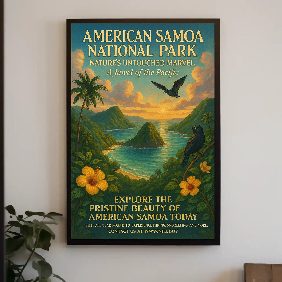 American Samoa National Park Nature Travel Poster