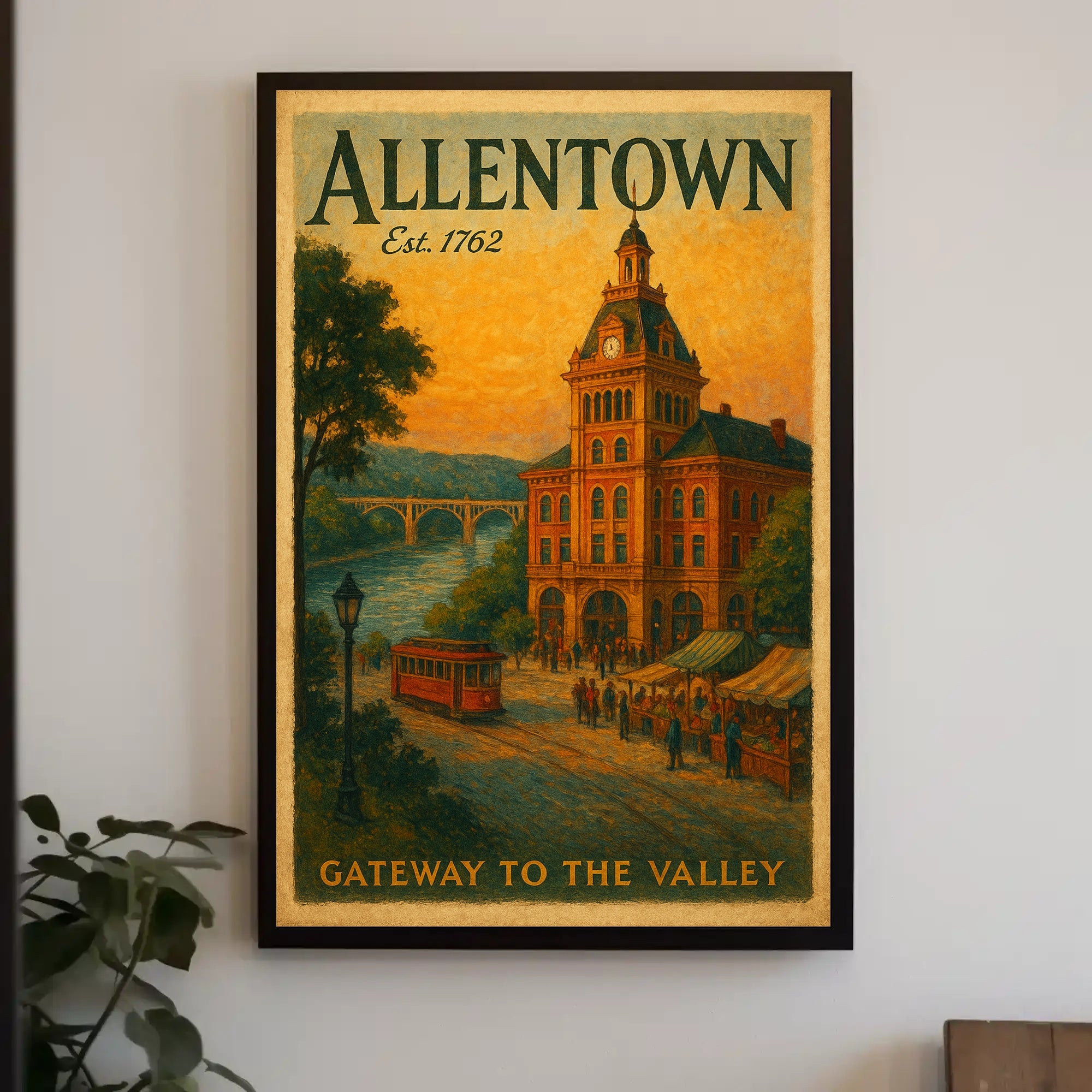 Vintage Allentown: Gateway to the Valley Urban Poster