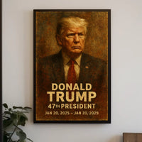 Donald Trump Determination Patriotic Painterly Poster