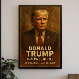 Donald Trump Determination Patriotic Painterly Poster
