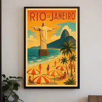 Rio de Janeiro Vintage Travel Poster