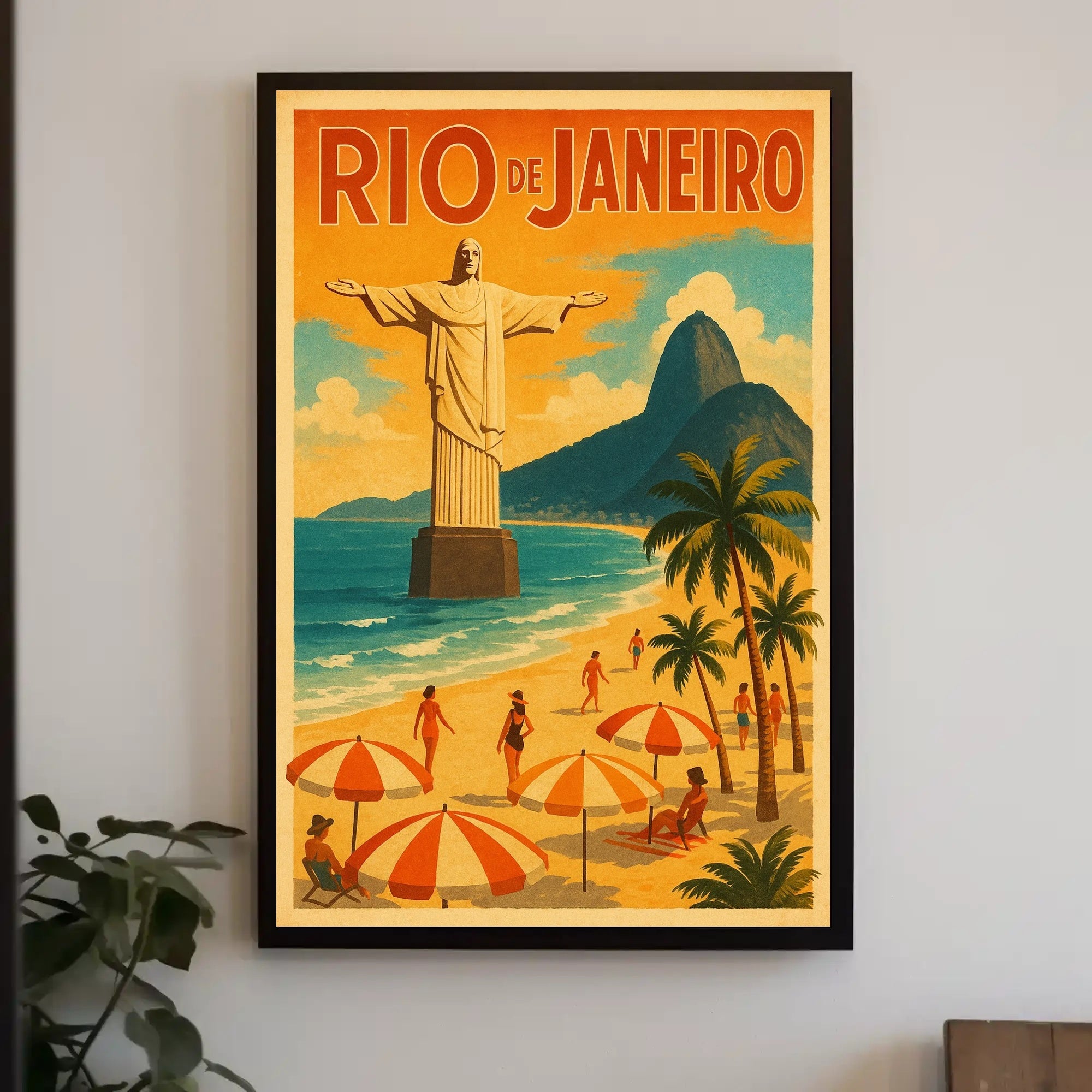 Rio de Janeiro Vintage Travel Poster