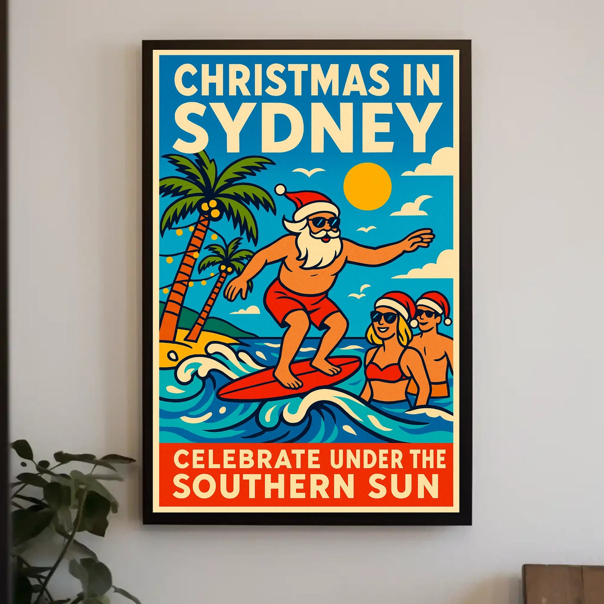 Coastal Christmas Sydney Harbour Yuletide Dream Decor Lovers Wanderlust Iconic Wall Poster