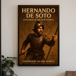 Hernando De Soto Explorer Of The New Poster