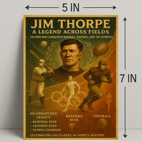 Jim Thorpe A Legend Across Fields Poster PosterGoat