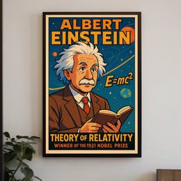 Albert Einstein Relativity Theory Vintage Scientific Educational Wall Art Decor Gallery Poster