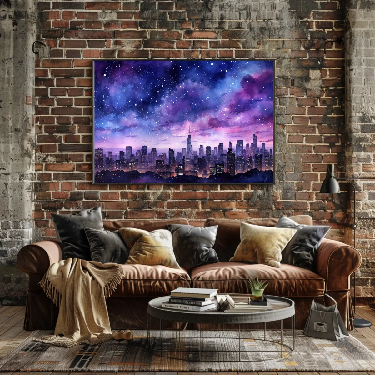 Starry Cityscape Poster