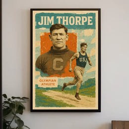 Jim Thorpe Olympian Athlete Poster