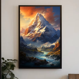 Majestic Mountain Landscape Poster