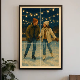 Winter Skating Delight Poster
