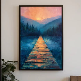 Serene Dreamlike Landscape Art Print - Abstract or Artistic Poster PosterGoat