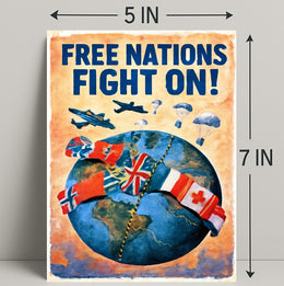Free Nations Unite Poster PosterGoat