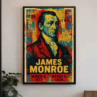 James Monroe 5th President of the United States Street Art Mashup Poster