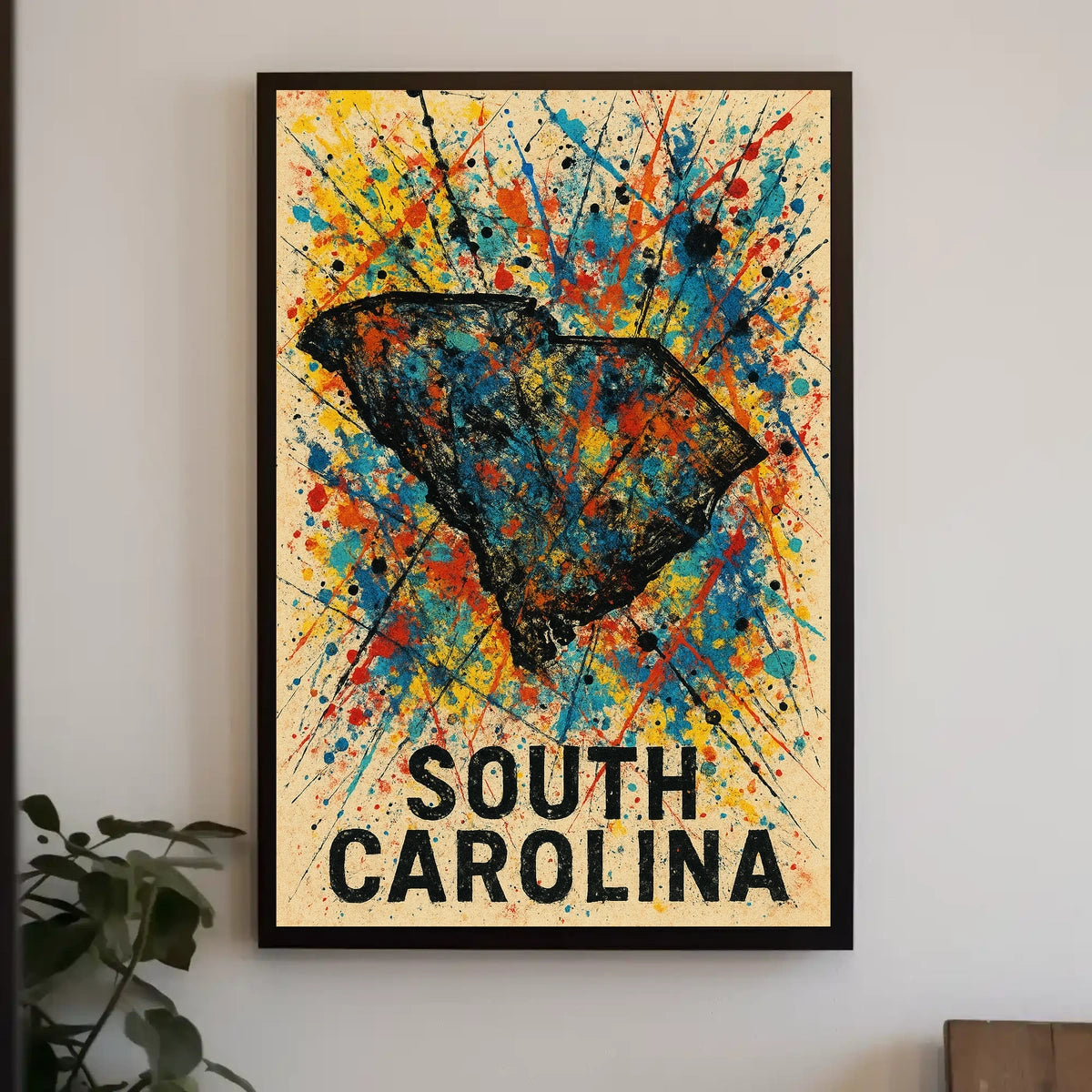 South Carolina Splash Poster