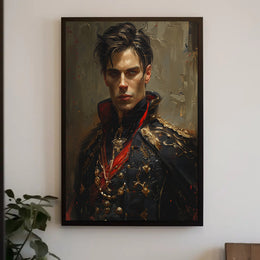 Regal Warrior Portrait Art Print for Home Decor PosterGoat