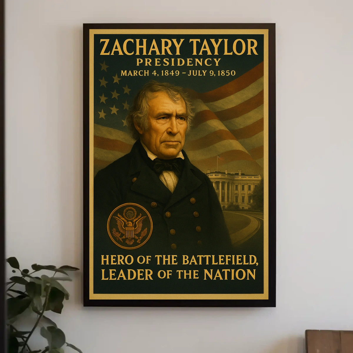 Zachary Taylor Serious Military Attire Historical or Presidential Poster