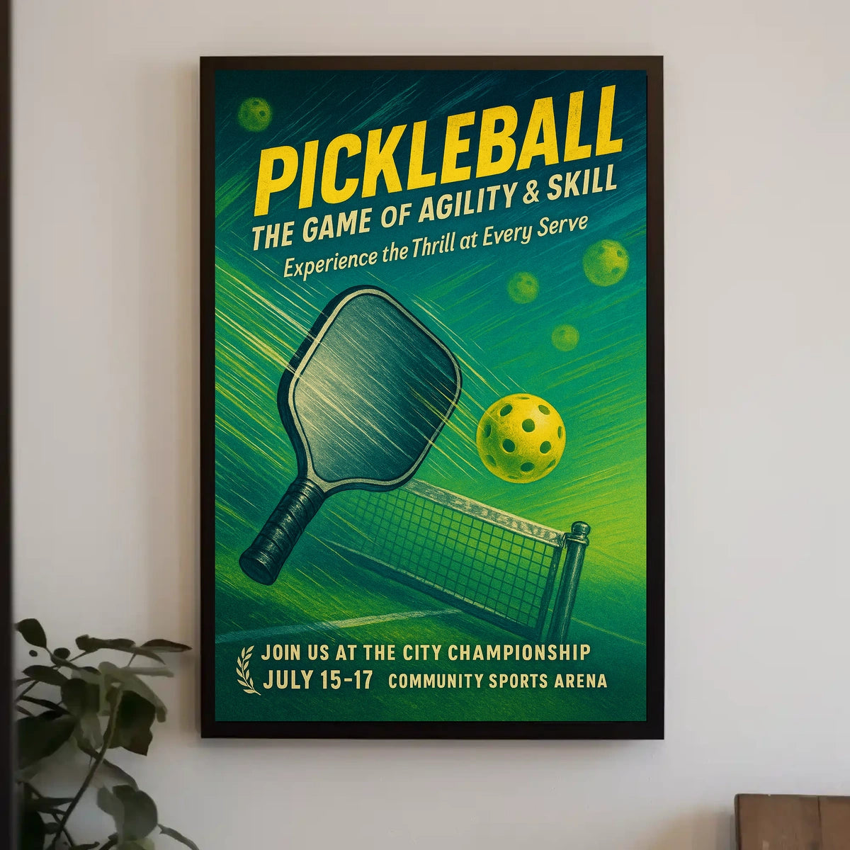 Pickleball Championship Invitation Poster