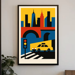 Urban Symphony City Poster Geometric Art For Modern Homes